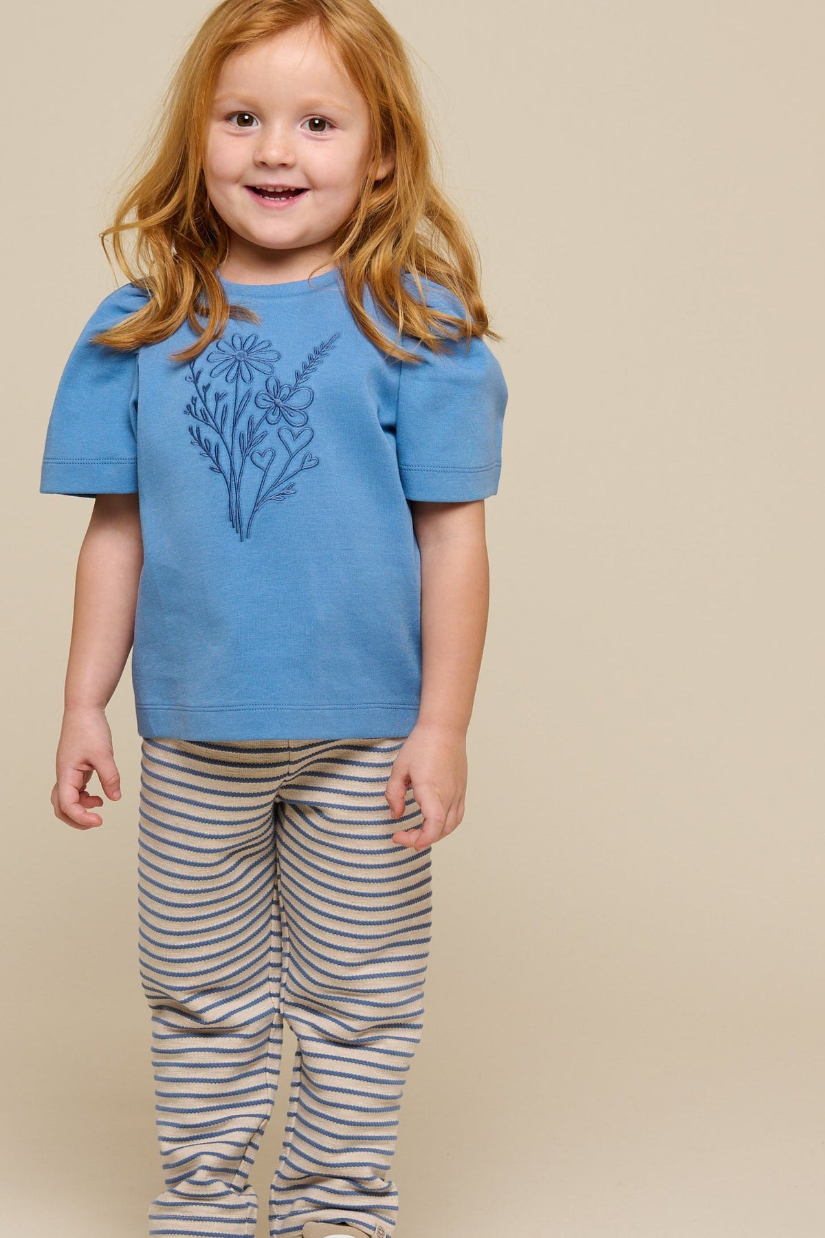 Stribede jersey bukser - Kids - Blue | 101001 Emmie