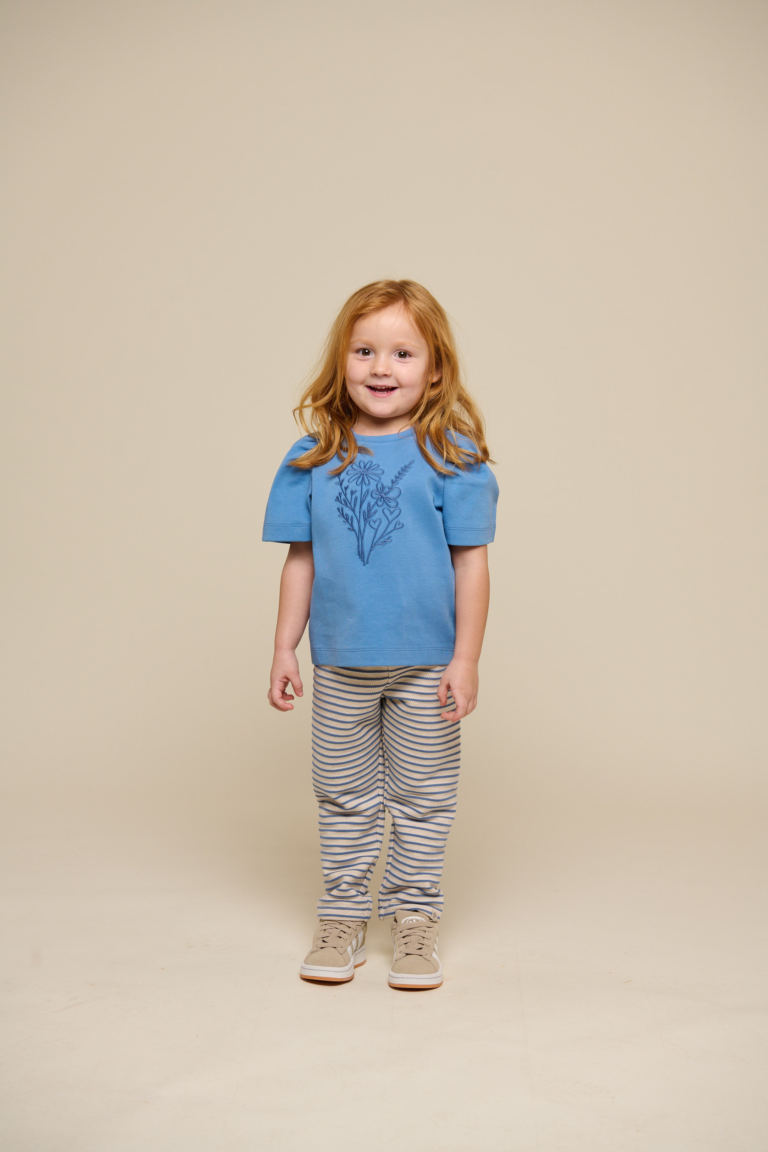 Stribede jersey bukser - Kids - Blue | 101001 Emmie