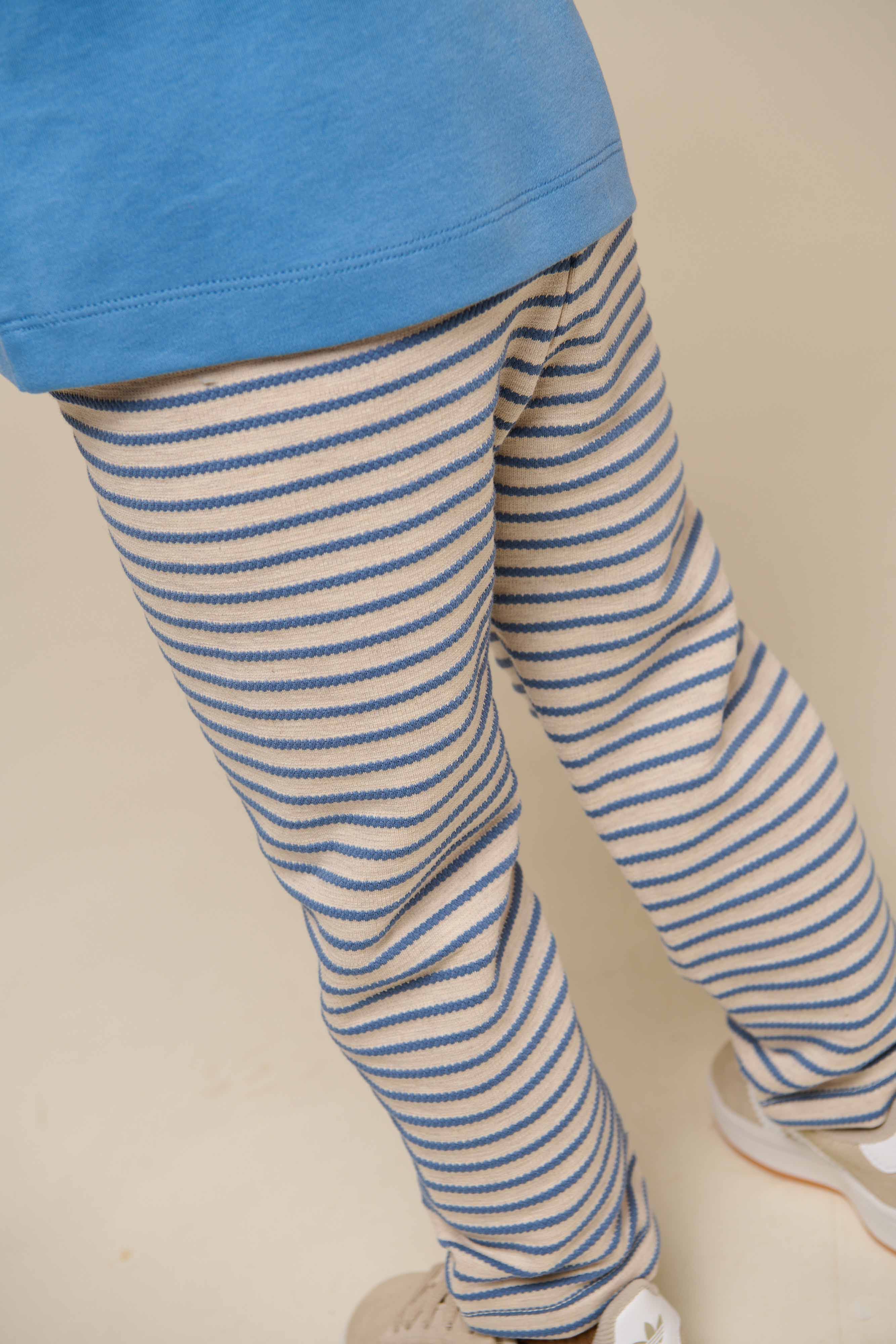 Stribede jersey bukser - Kids - Blue | 101001 Emmie