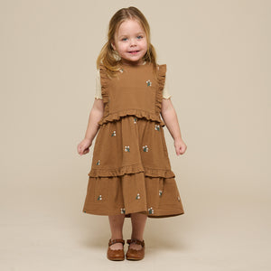 Broderet seersucker kjole - Kids - Coconut | 100978 Nora