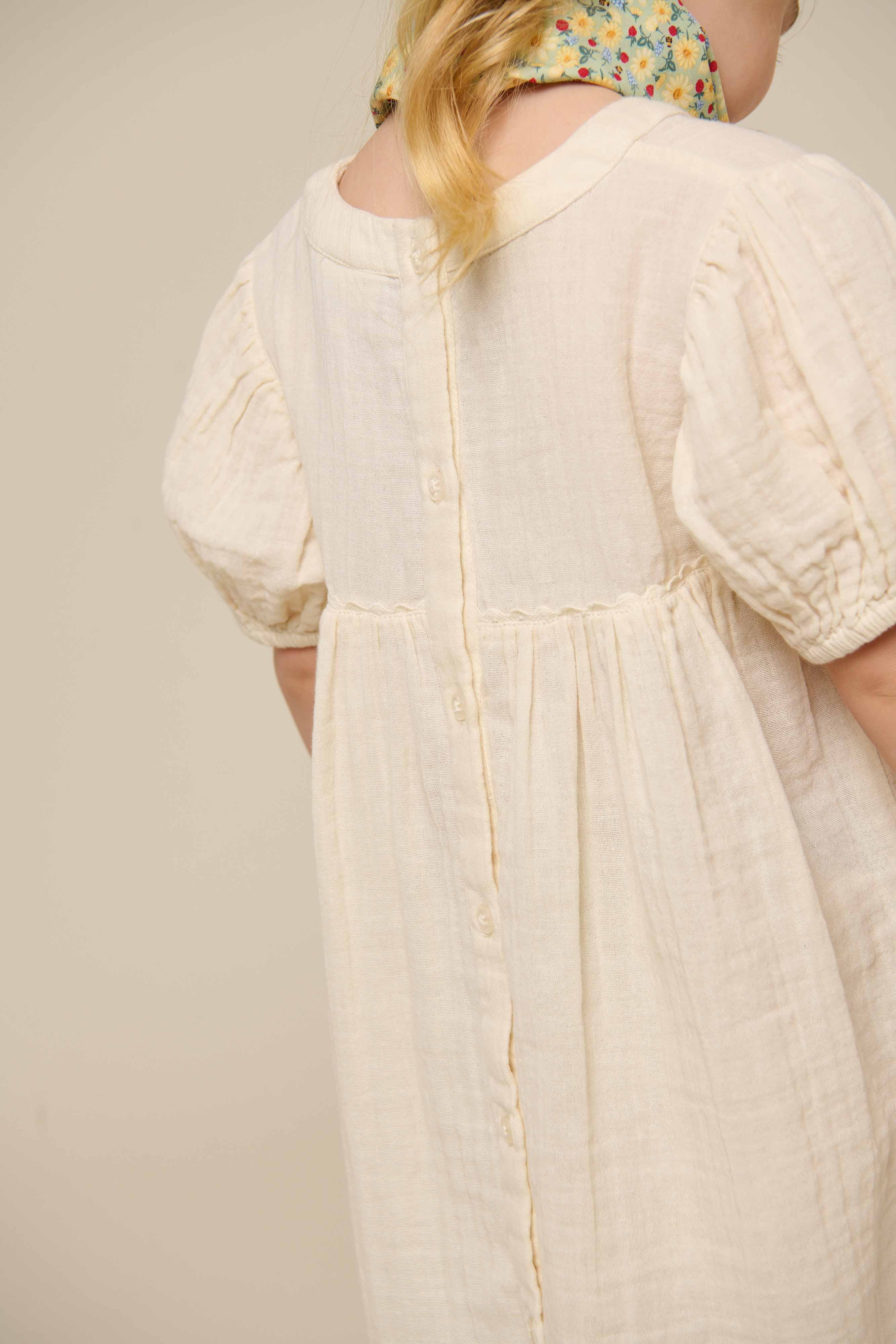 Kjole i musselin - Kids - Off White | 100914 Jasmine