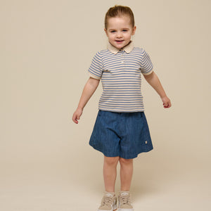 Shorts med vidde i light-denim - Kids - Blue Denim | 101053 Isabella