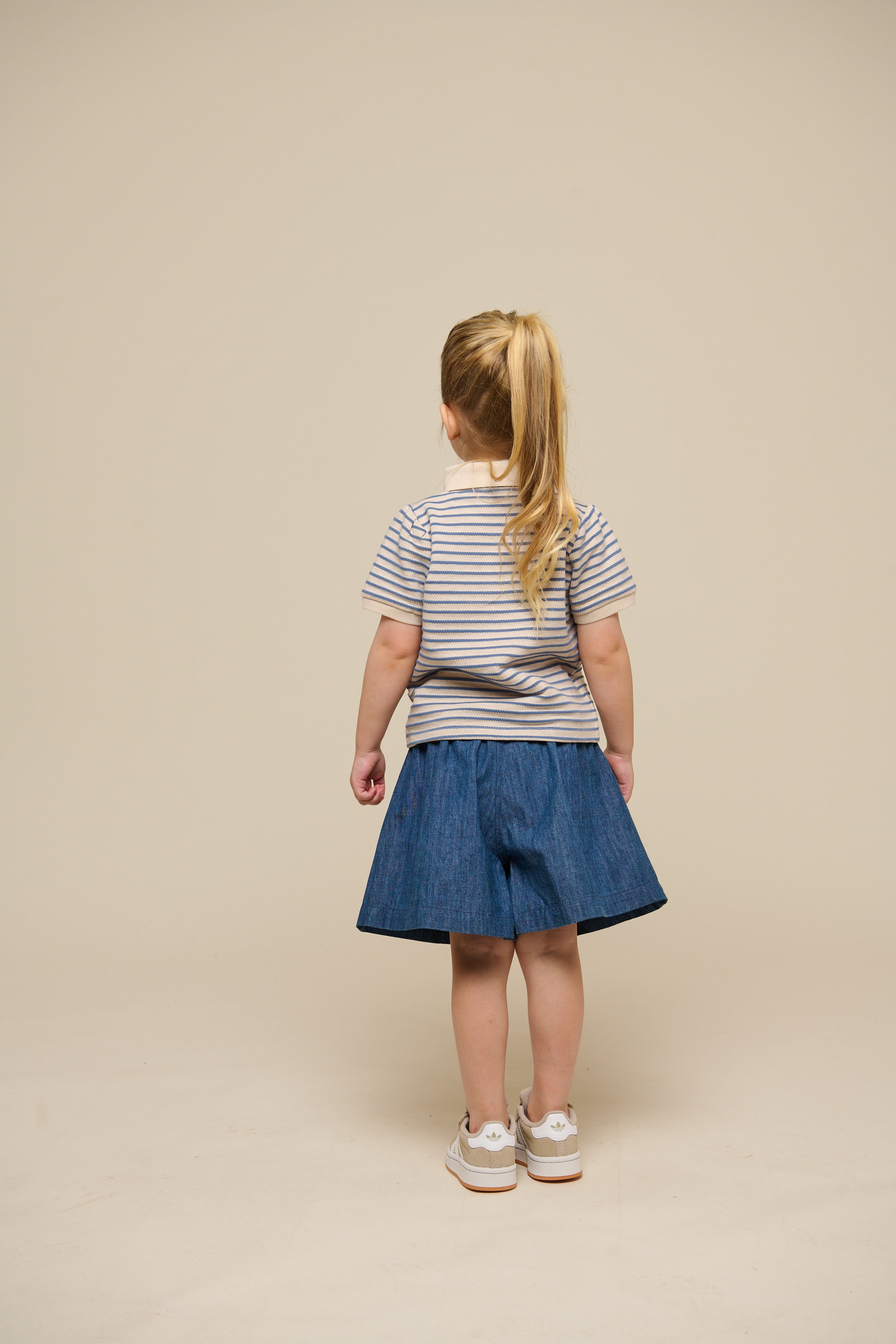 Shorts med vidde i light-denim - Kids - Blue Denim | 101053 Isabella