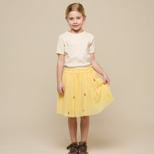 Pointelle T-shirt med kontrast picot - Tween - Offwhite | 101290 Drew