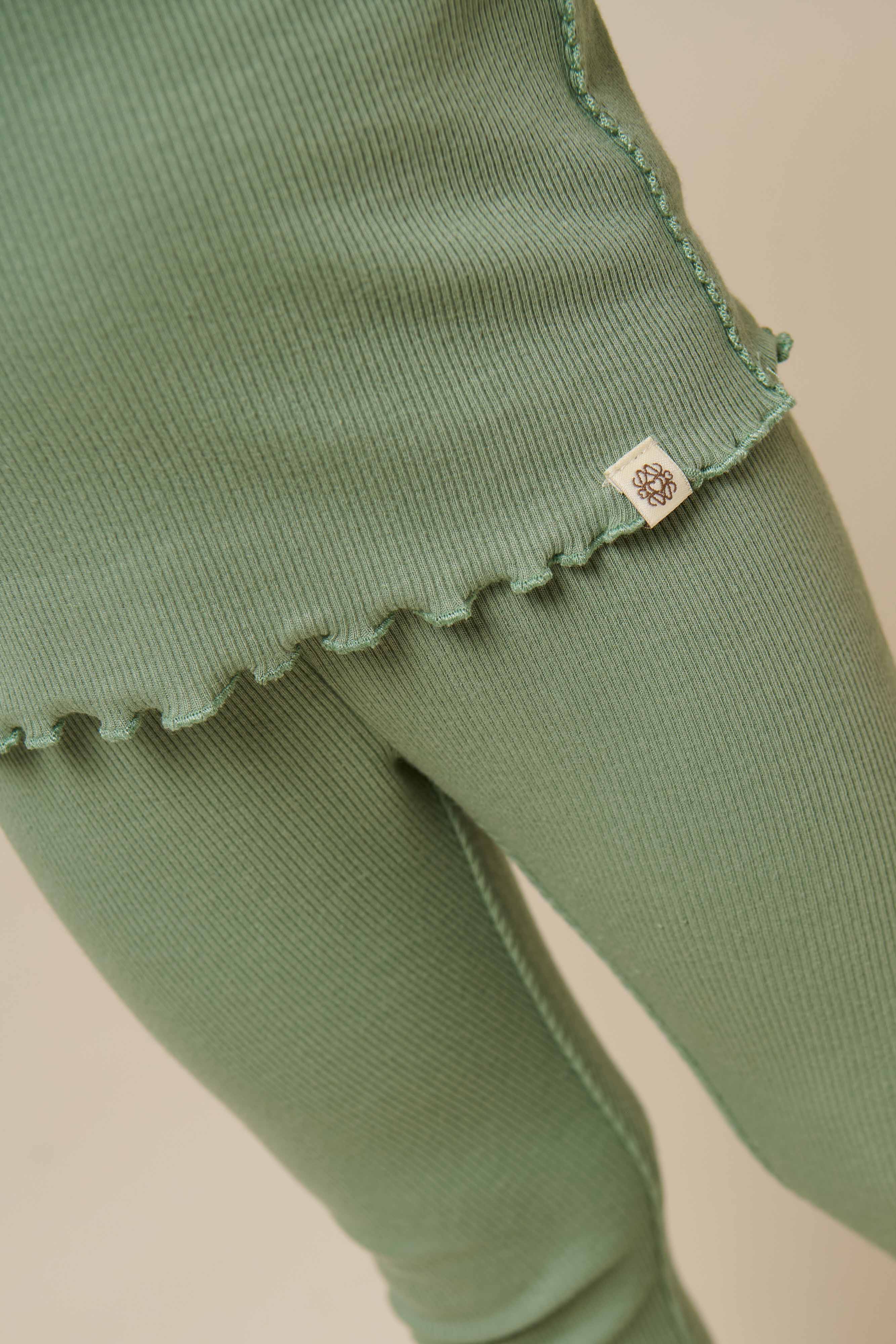 Leggings i modalrib - Kids - Dusty Green | 101326 Lottie