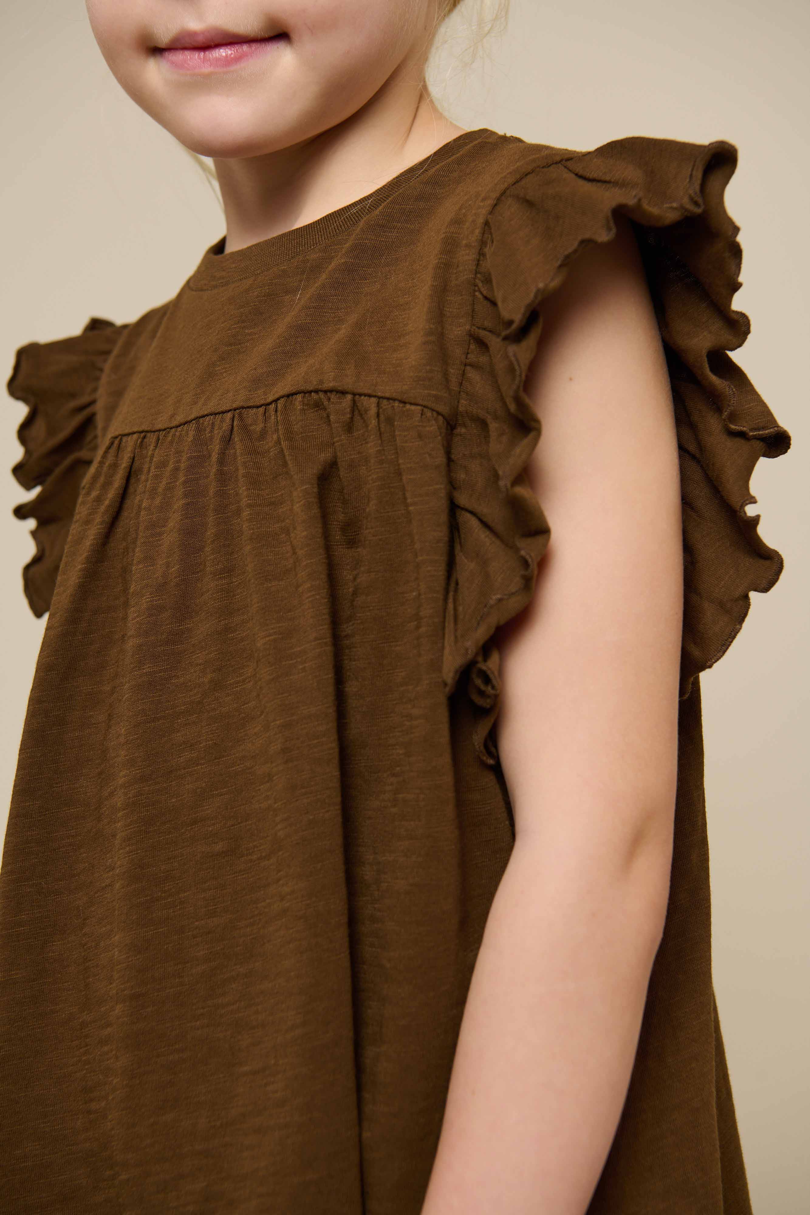 Jerseybluse - Tween - Dark Brown | 101333 Lucia