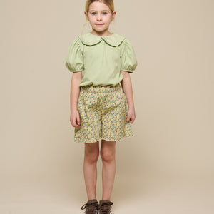 Jerseybluse med krave - Tween - Powder Green | 101280 Nini