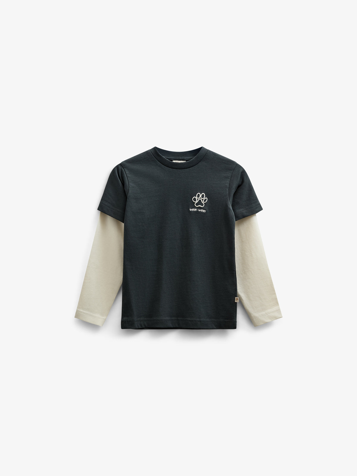 Boxy T-shirt med dobbeltærmer - Kids - Forest Green | 100840 Alex