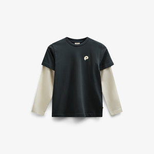 Boxy T-shirt med dobbeltærmer - Tween - Forest Green | 100841 Alex