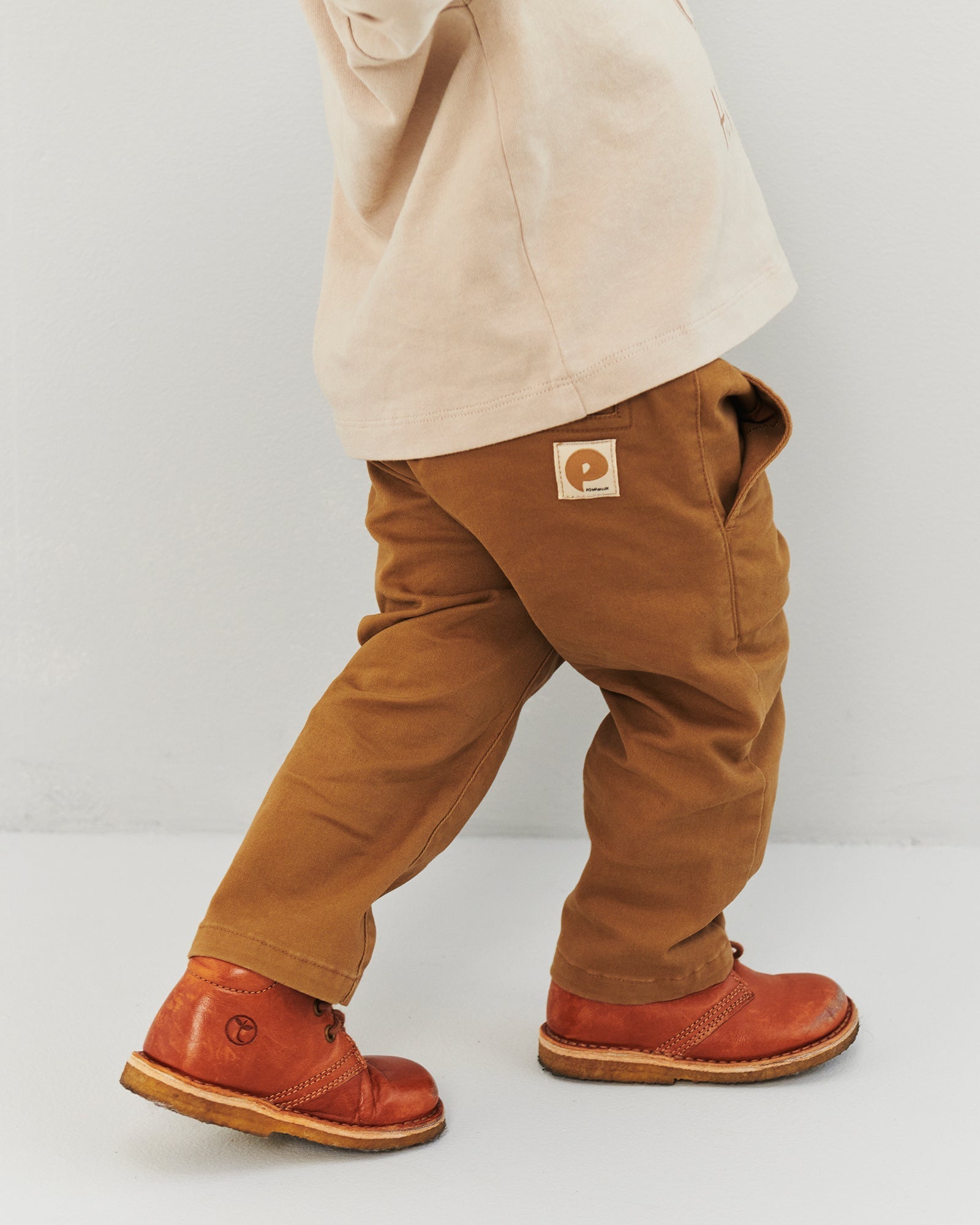 Relaxed pull-on-chinos - Little - Walnut