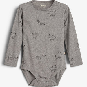 Body i jersey - Little - Grey Melange Fox