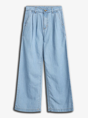 Bløde denimbukser med brede ben - Tween - Blue denim | 100103 Lea