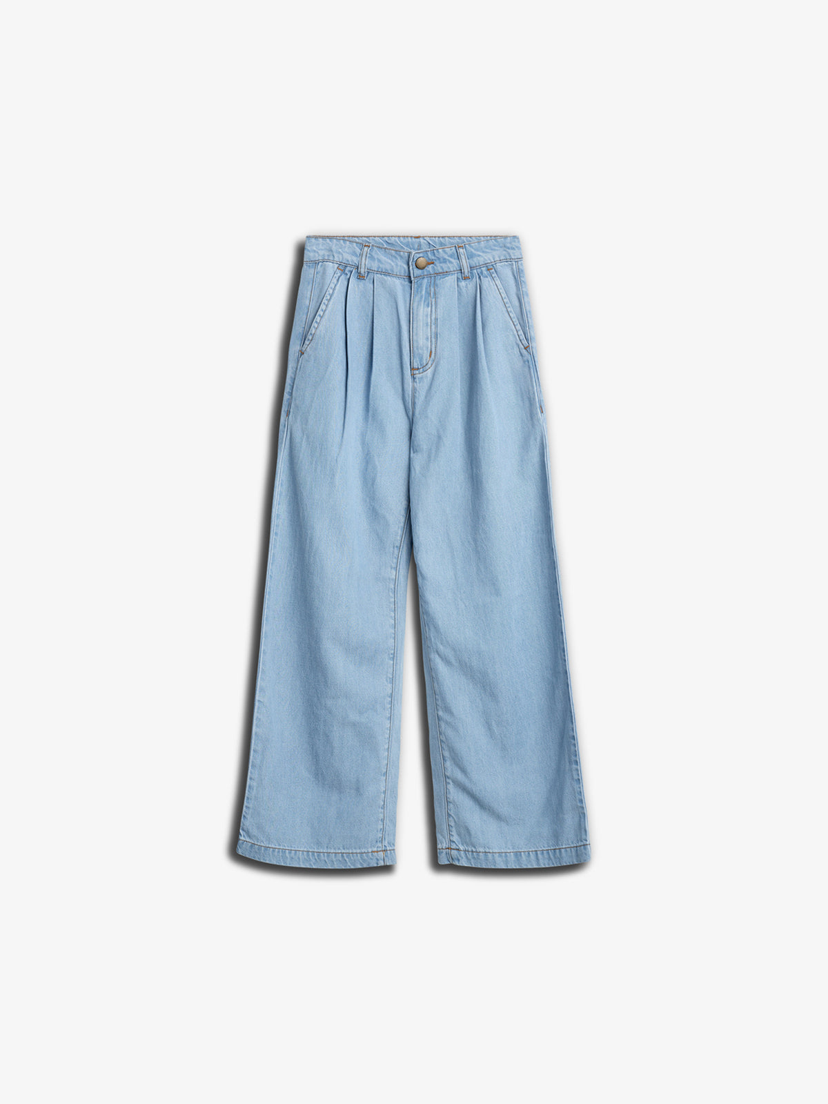 Bløde denimbukser med brede ben - Tween - Blue denim | 100103 Lea
