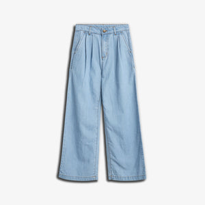 Bløde denimbukser med brede ben - Tween - Blue denim | 100103 Lea