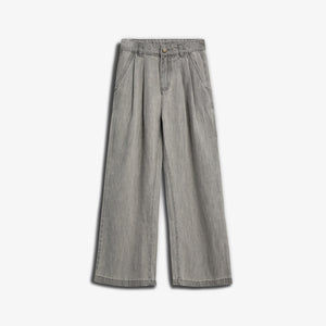 Bløde denimbukser med brede ben - Tween - Grey denim | 100104 Lea