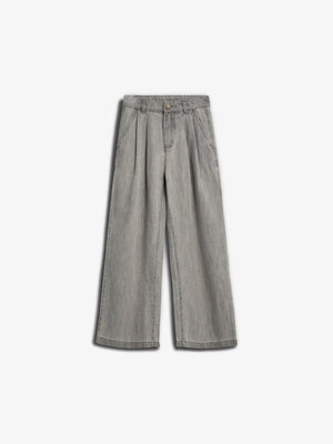 Bløde denimbukser med brede ben - Tween - Grey denim | 100104 Lea