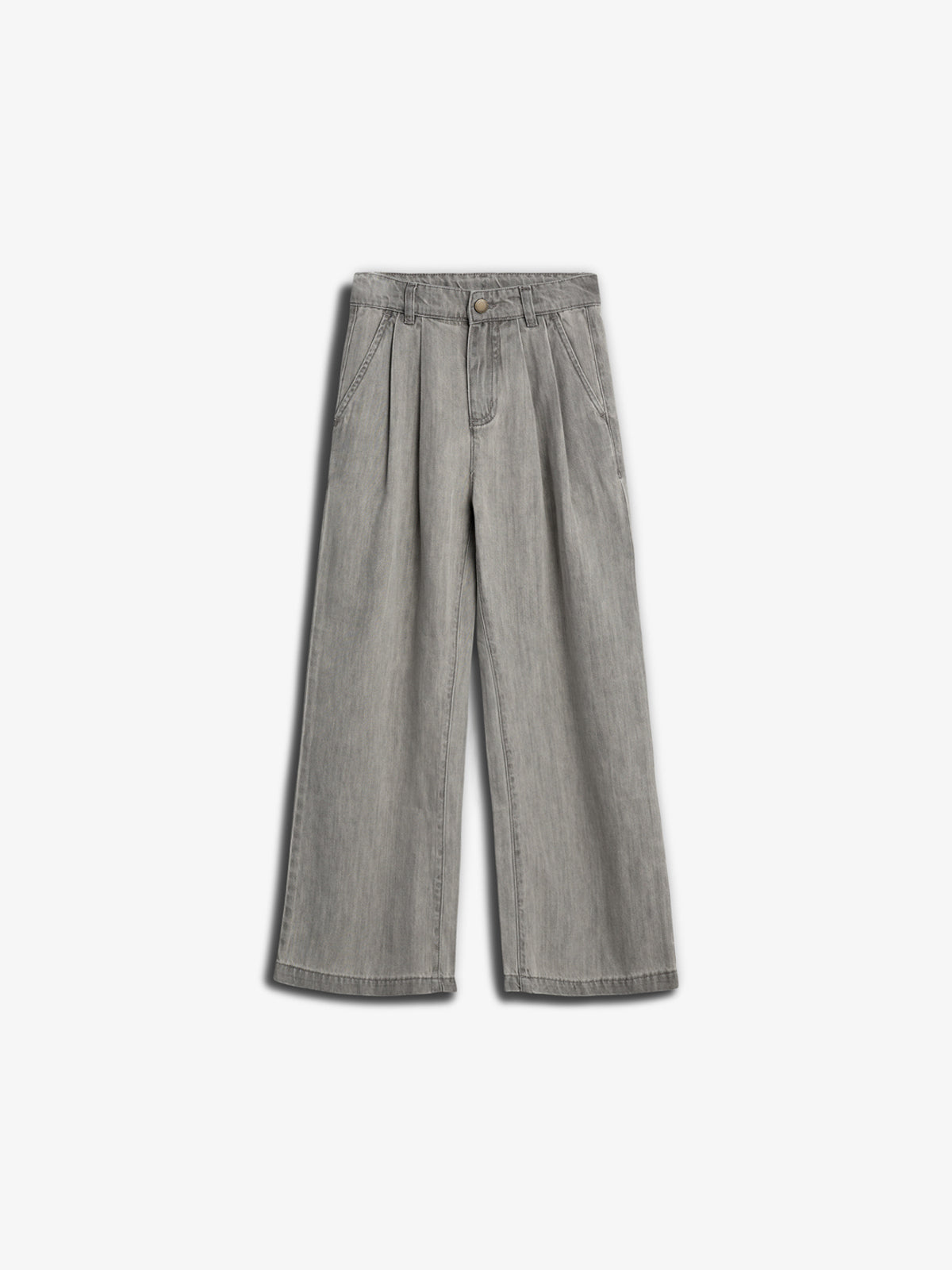 Bløde denimbukser med brede ben - Tween - Grey denim | 100104 Lea