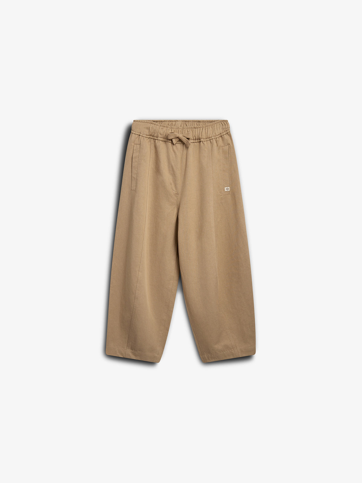 Barrel-leg bukser i Tencel - Tween - Beige | 100135 Asta