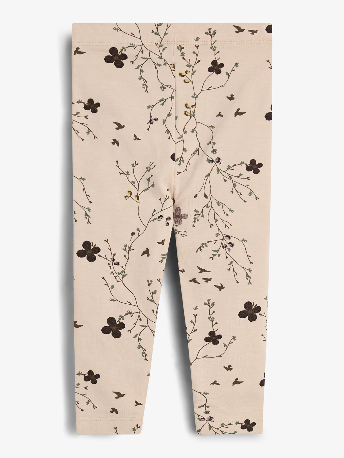 Jersey-leggings m. blomsterprint - Little - Moonlight/Purple