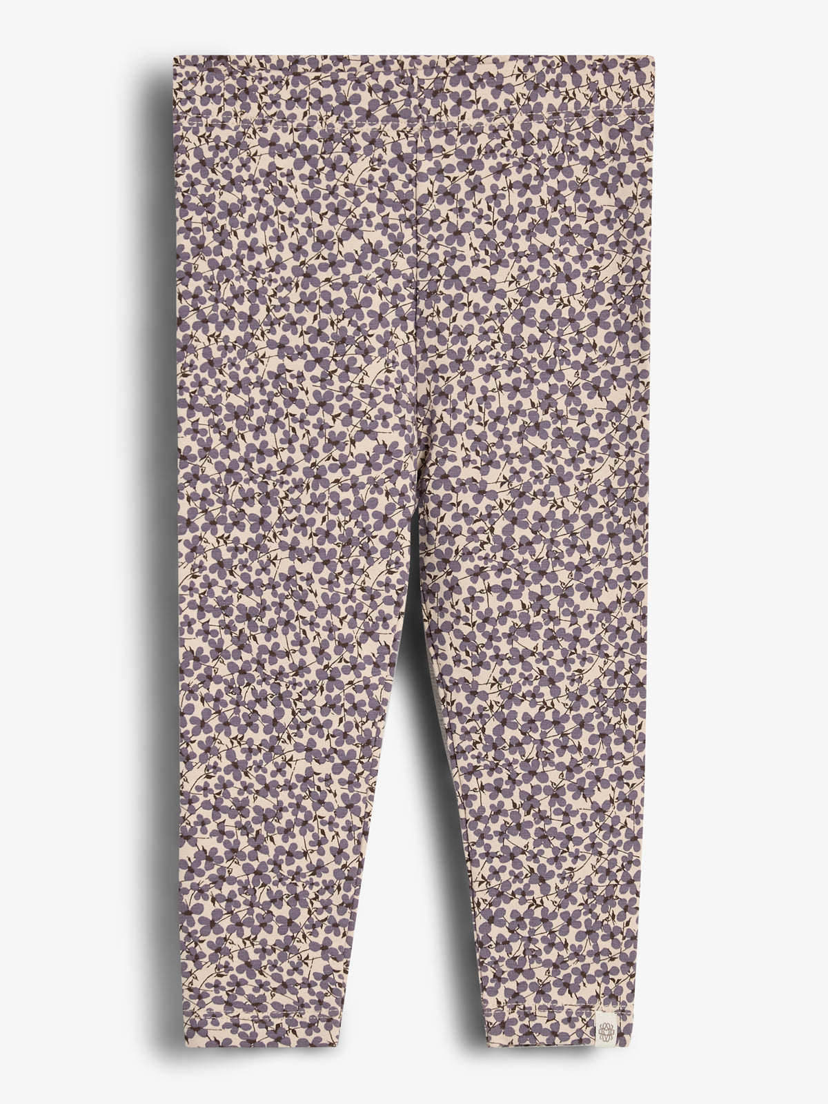 Jersey-leggings m. ditsy-print - Little - Dusty Purple