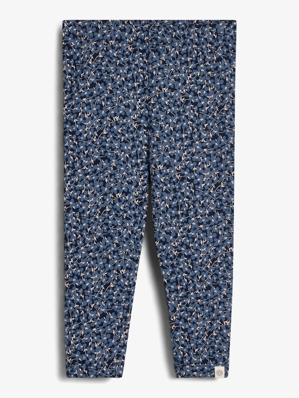 Jersey-leggings m. ditsy-print - Little - Blue