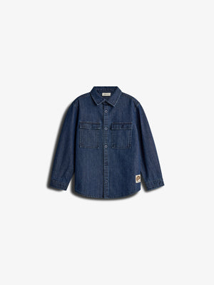 Denimskjorte- Kids - Mørkeblå Denim | 100176 Delhi