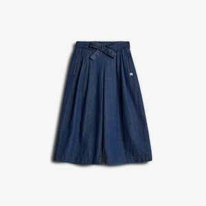 Cropped Denim bukser med brede ben - Kids - Mørkeblå Denim | 100180 Debbie