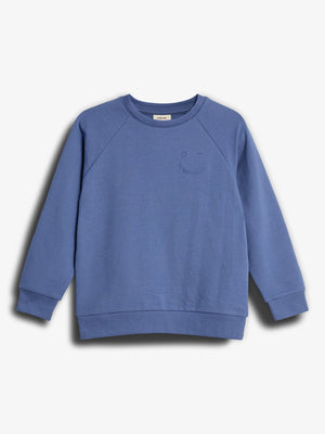 Sweatshirt med rund hals - Støvet Kobalt | 100205 Ryan