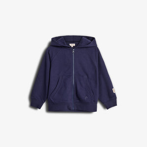 Klassisk Hoodie m. Lynlås - Kids - Marineblå | 100217 Felix