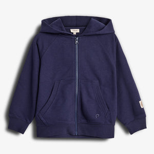 Klassisk Hoodie m. Lynlås - Marineblå | 100217 Felix
