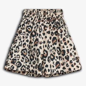 Baggy Poplin Shorts - Tween - Leopardprint | 100222 Laura