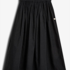 3/4 Lang Poplin Nederdel - Tween - Sort | 100225 Laura