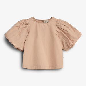 Bluse i poplin med ballonærme - Rose | 100230 Laura