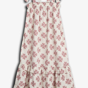 Maxi Kjole med Hjerteprint - Tween - Off White / Blush | 100234 Cloe