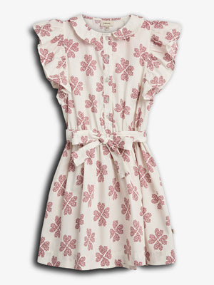 Skjortekjole med hjerteprint - Off White / Blush | 100236 Cloe