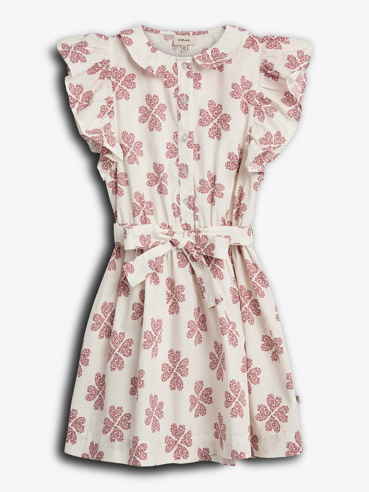 Skjortekjole med hjerteprint - Off White / Blush | 100236 Cloe