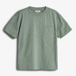 T-Shirt i Slub Jersey med Lomme - Grøn | 100249 Emil