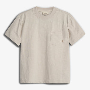 T-Shirt i Slub Jersey med Lomme - Off White | 100250 Emil