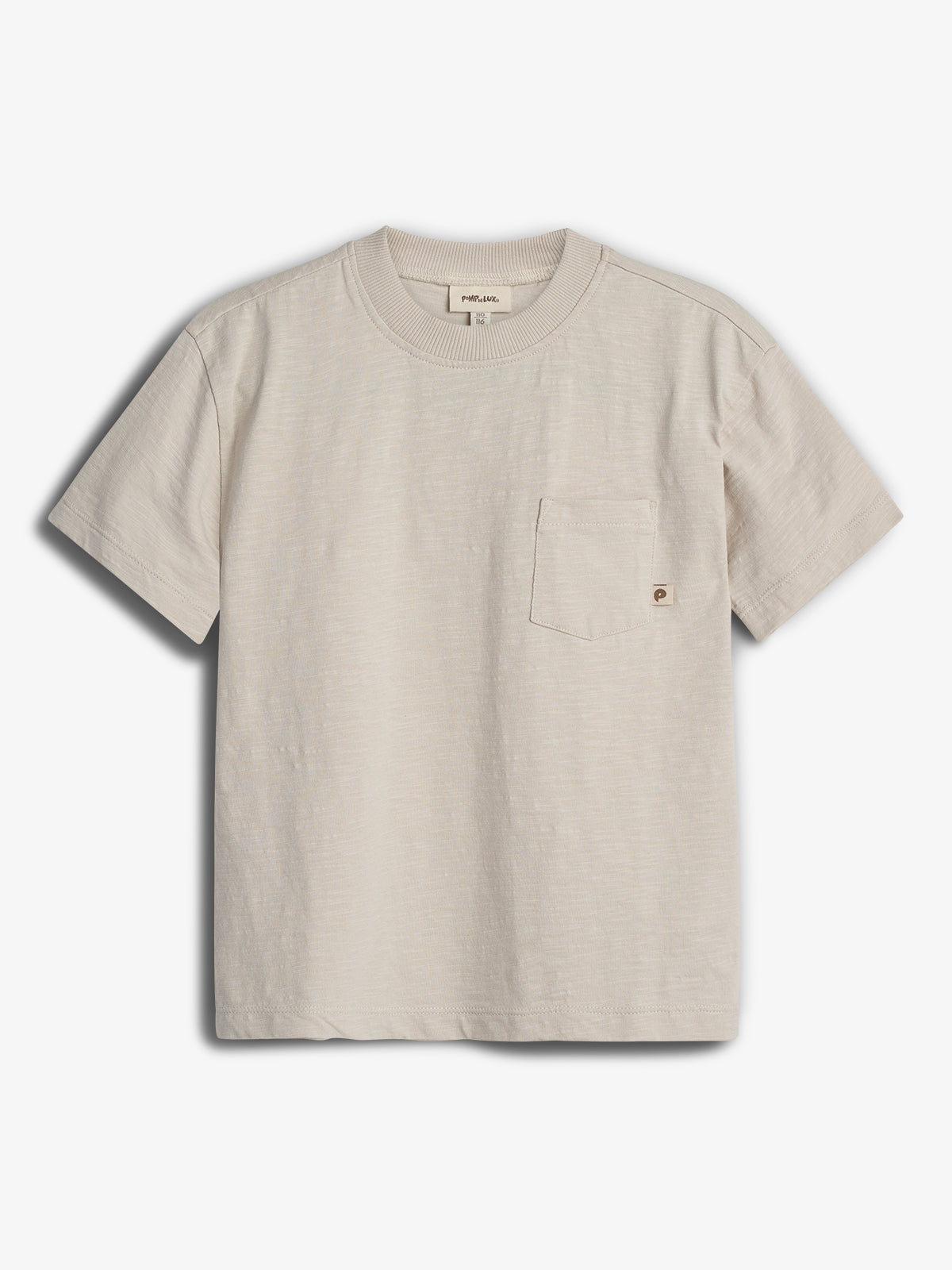 T-Shirt i Slub Jersey med Lomme - Off White | 100250 Emil