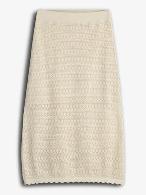 Strikket Nederdel - Tween - Off White | 100282 Vivi