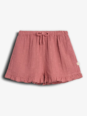 Shorts i Musselin med Broderi - Blush | 100292 Ella