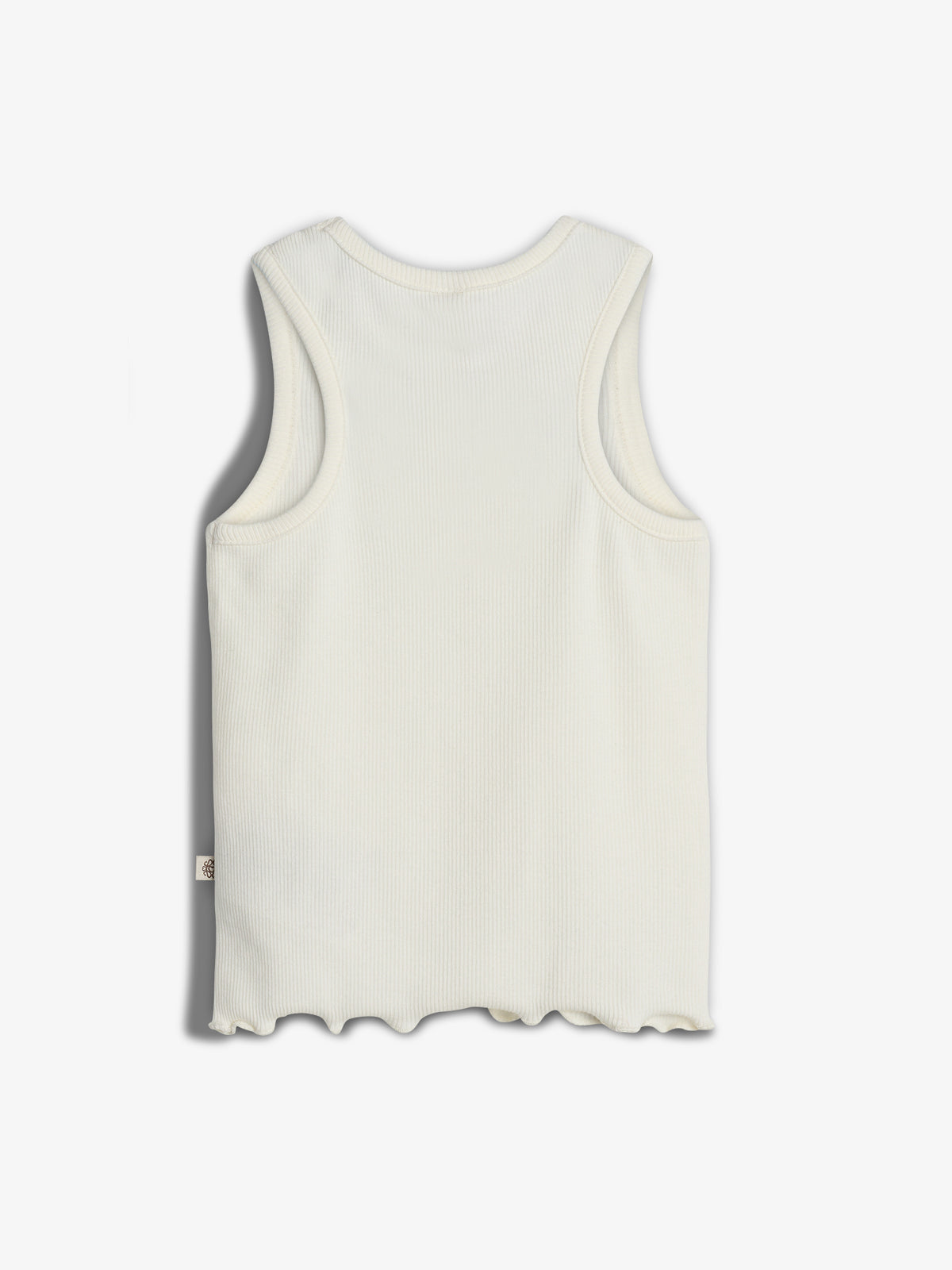 Basic Modal Rib Top Uden Ærmer - Tween - Off White | 100452 Fiona