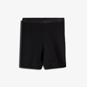 Basic Modal Rib Korte Tights - Sort | 100332 Fiona
