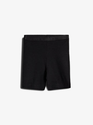 Basic Modal Rib Korte Tights - Sort | 100332 Fiona