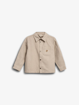 Canvas Overshirt - Kids - Greige | 100127 Dereck