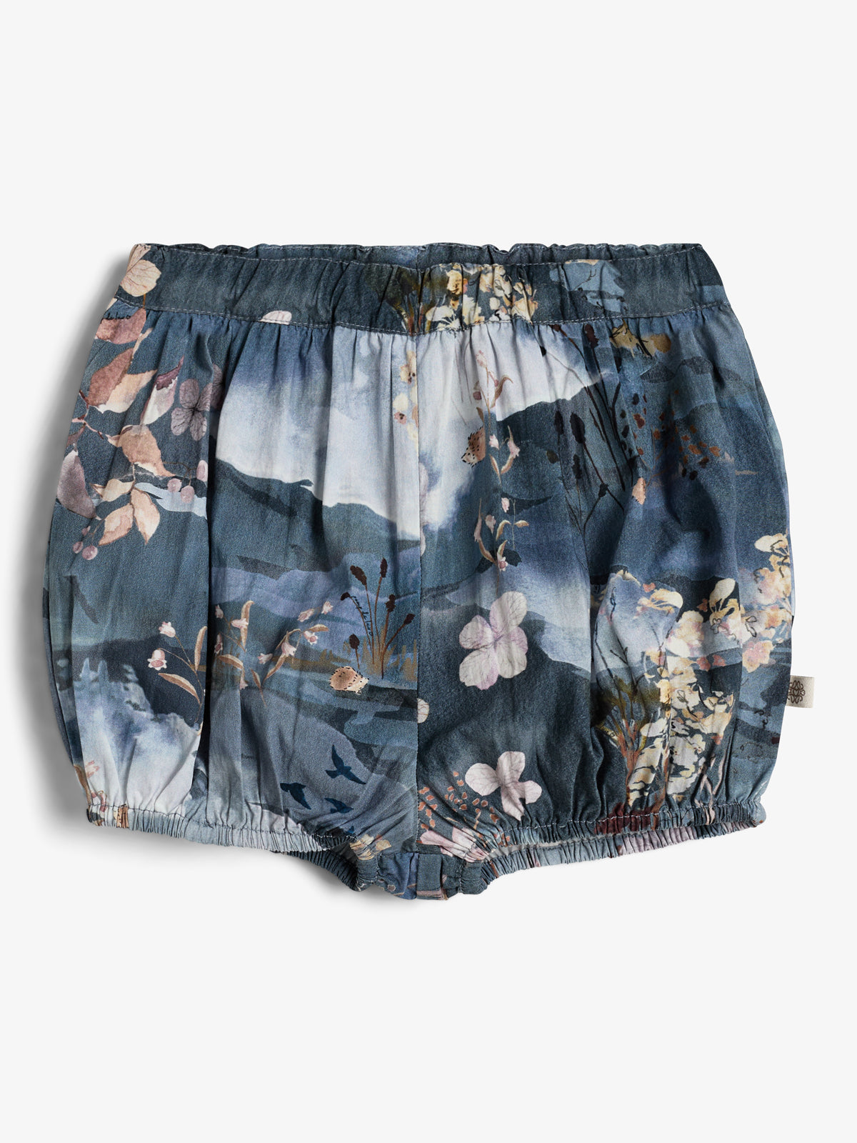 Poplin Bloomers m. landskabeligt print - Little - Blue/Rose