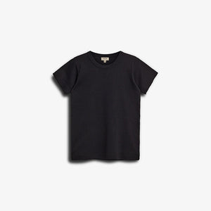 Tætsiddende T-shirt m. Picot-syning - Tween - Sort | 100379 Tina