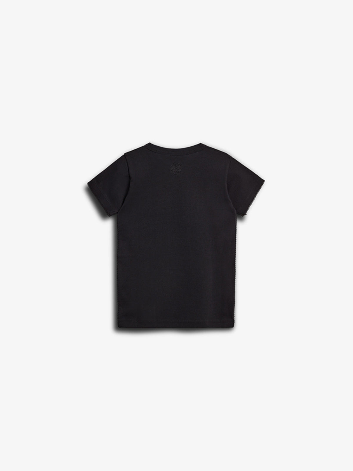Tætsiddende T-shirt m. Picot-syning - Tween - Sort | 100379 Tina