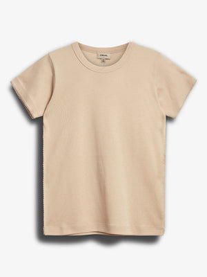 Tætsiddende T-shirt m. Picot-syning - Lys Rosa | 100200 Tina
