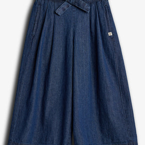 Cropped Denim bukser med brede ben - Tween - Mørkeblå Denim | 100405 Debbie